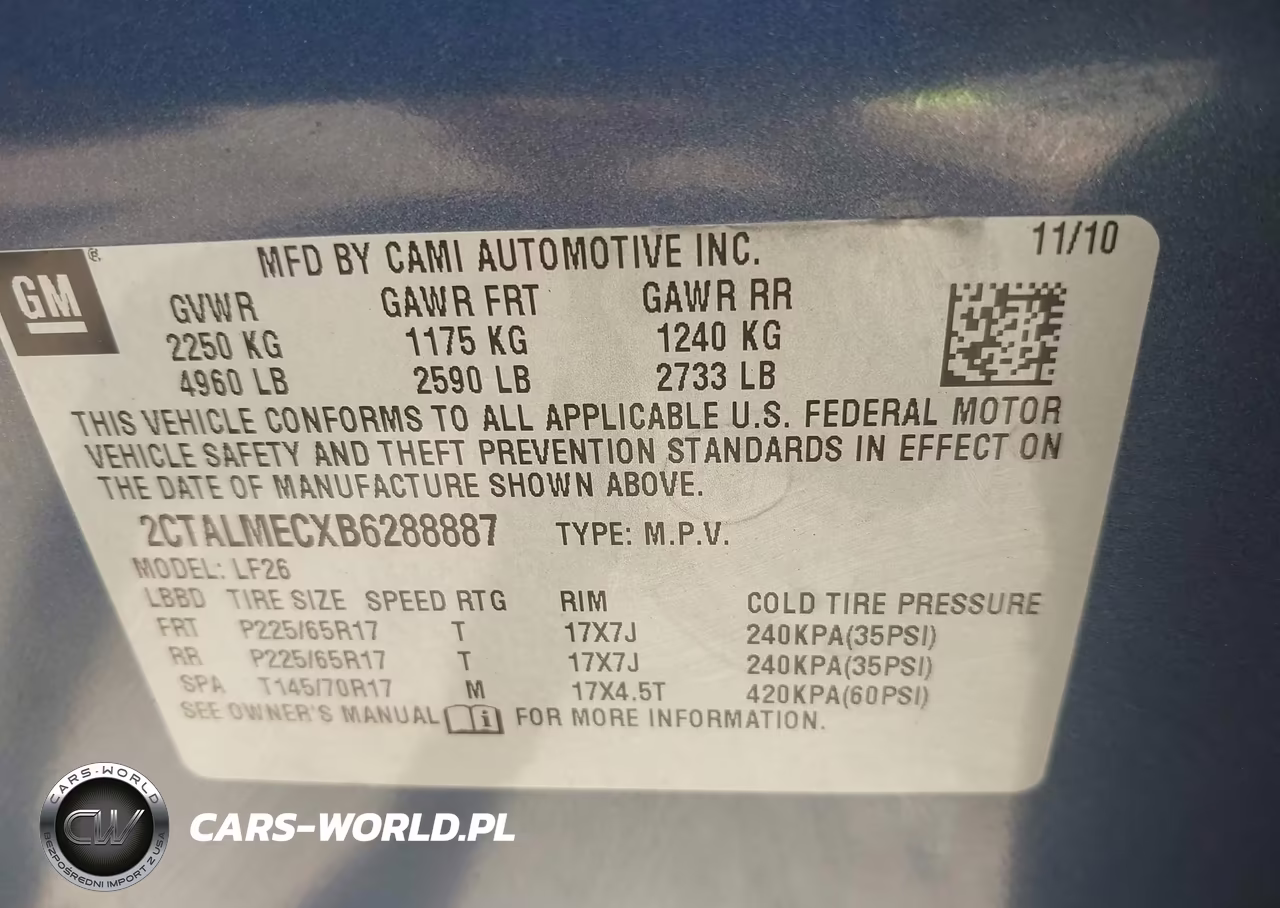 2011 GMC Terrain Sle-1 VIN:2CTALMECXB6288887 - 9