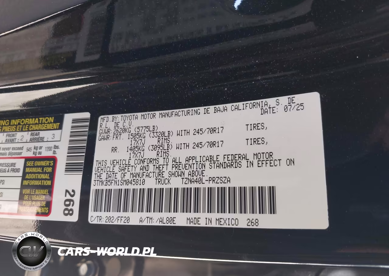2025 Toyota Tacoma Sr5 VIN:3TMKB5FN1SM045810 - 9