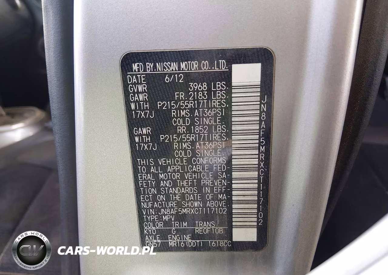 2012 Nissan Juke Sv VIN:JN8AF5MRXCT117102 - 9