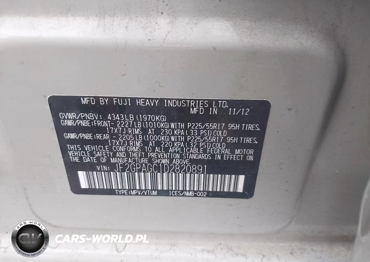 2013 Subaru Xv Crosstrek 2.0I Limited VIN:JF2GPAGC1D2820891 - 9