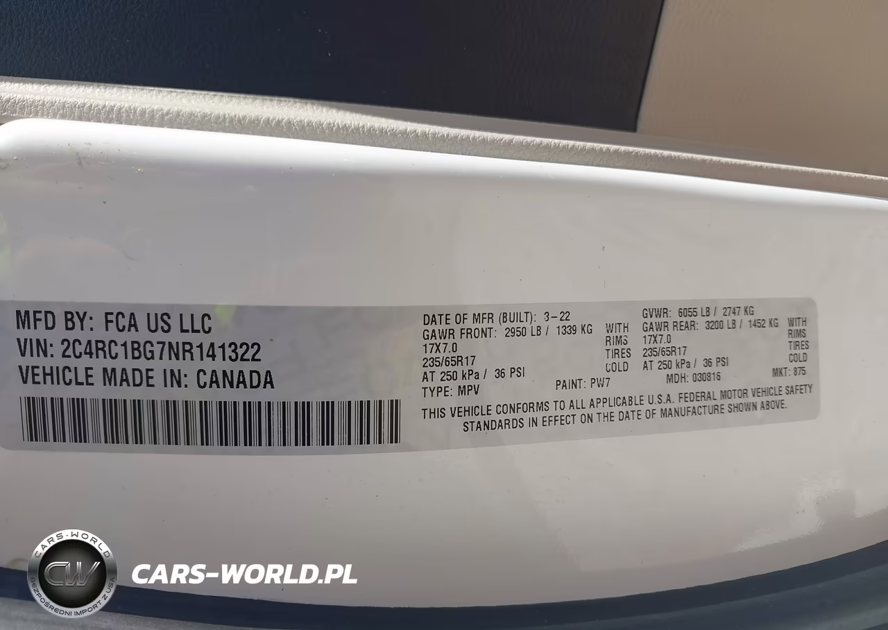2022 Chrysler Pacifica Touring L VIN:2C4RC1BG7NR141322 - 9
