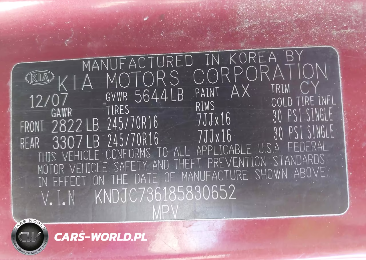 2008 Kia Sorento Ex VIN:KNDJC736185830652 - 9