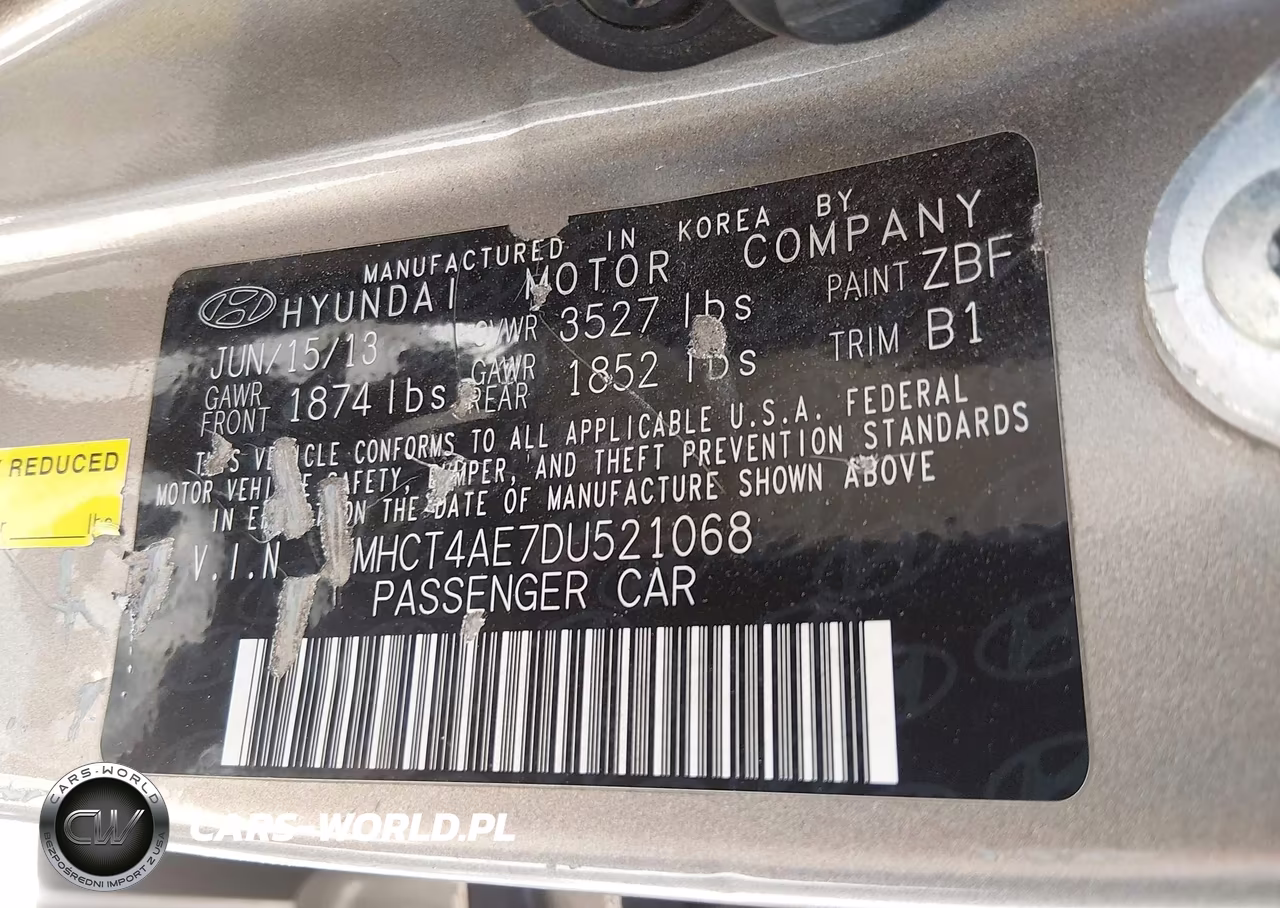 2013 Hyundai Accent Gls VIN:KMHCT4AE7DU521068 - 9