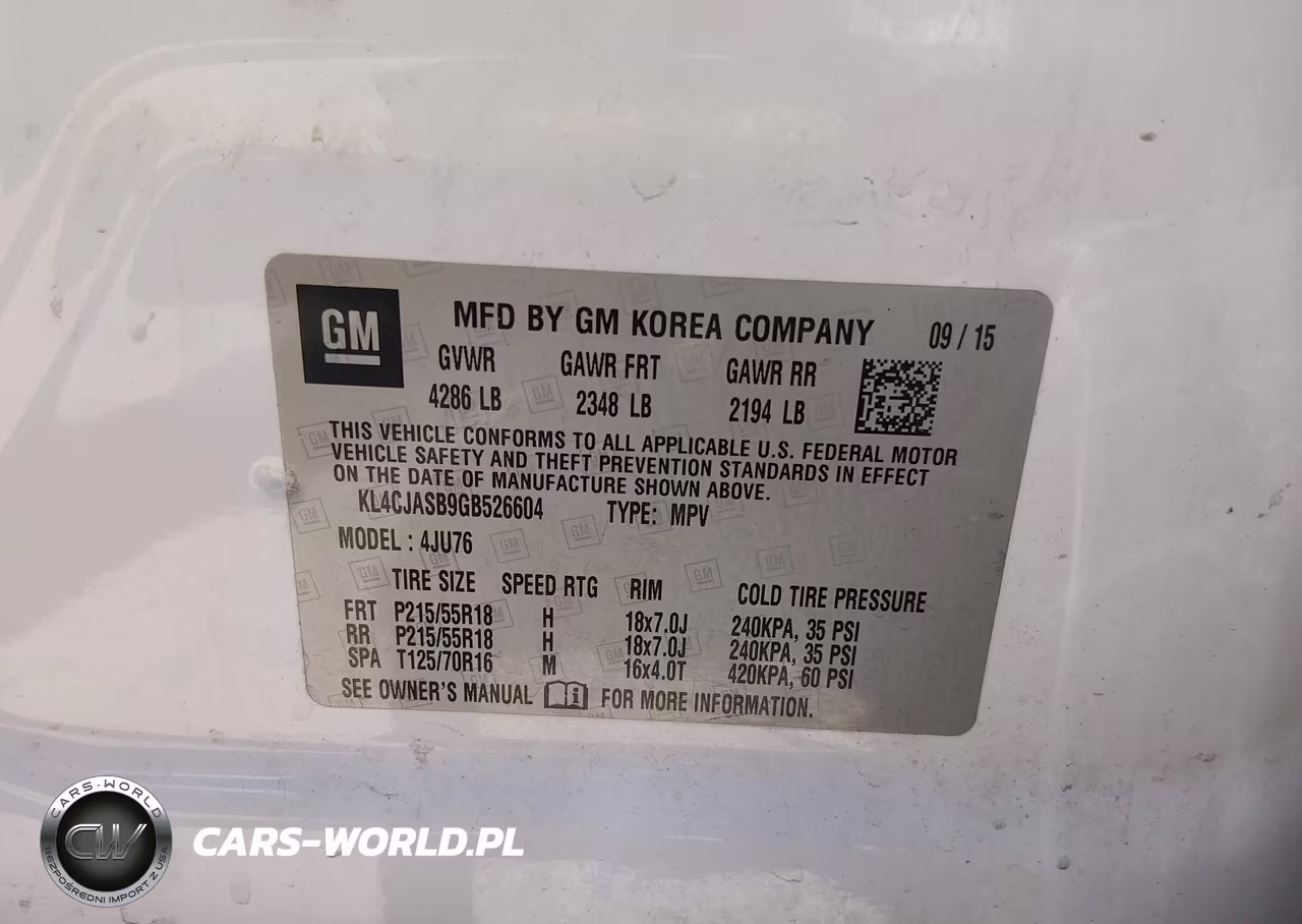 2016 Buick Encore VIN:KL4CJASB9GB526604 - 9