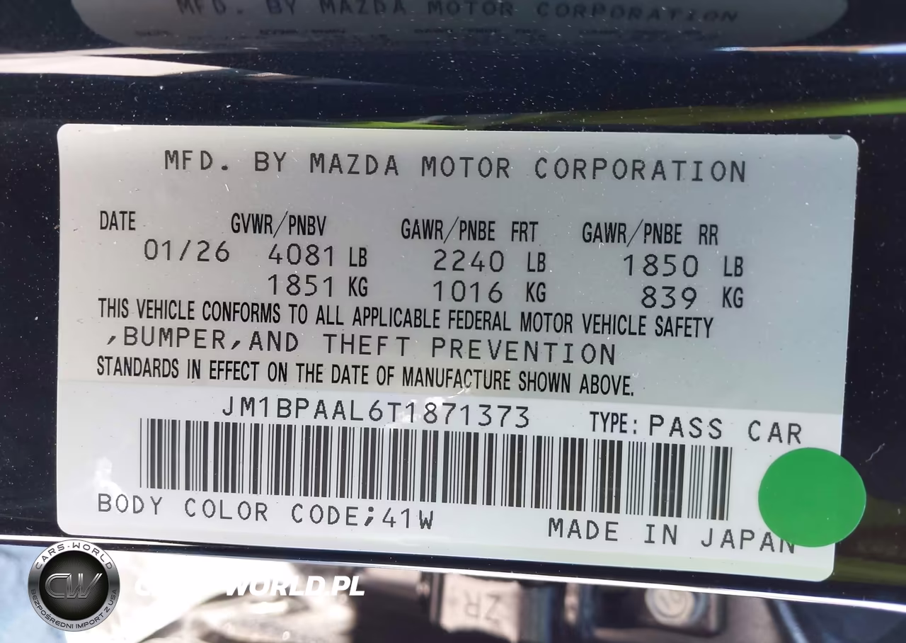 2026 Mazda Mazda3 2.5 S VIN:JM1BPAAL6T1871373 - 9