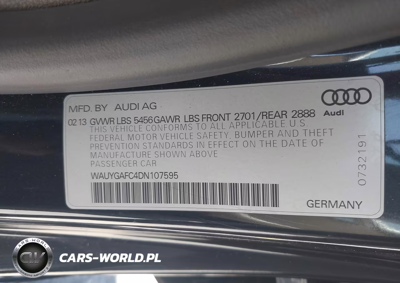 2013 Audi A7 3.0T Premium VIN:WAUYGAFC4DN107595 - 9