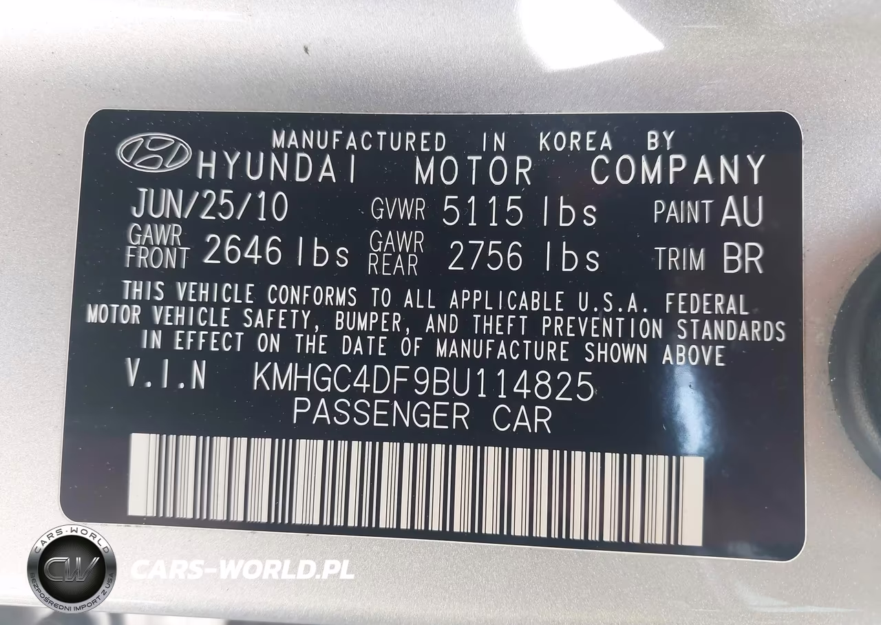 2011 Hyundai Genesis 4.6 VIN:KMHGC4DF9BU114825 - 9