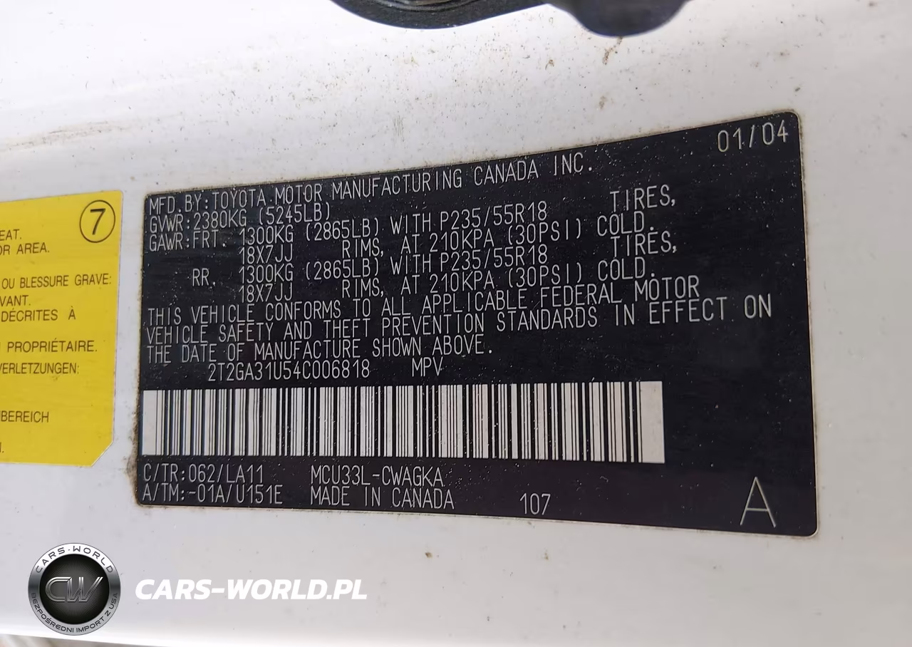2004 Lexus Rx 330 VIN:2T2GA31U54C006818 - 9