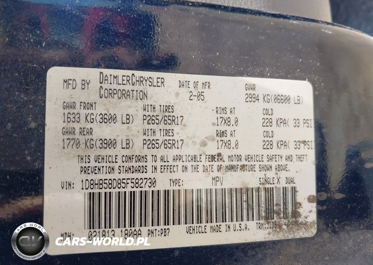 2005 Dodge Durango Limited VIN:1D8HB58D85F582730 - 9