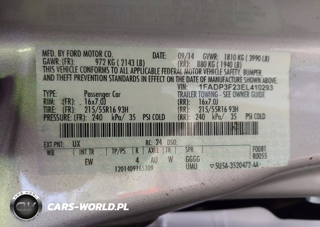 2014 Ford Focus Se VIN:1FADP3F23EL410293 - 9
