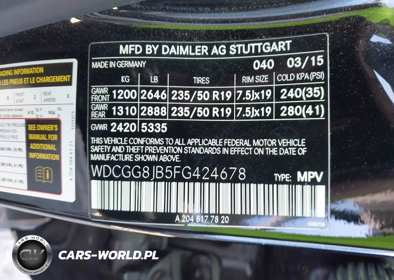 2015 Mercedes-Benz Glk 350 4Matic VIN:WDCGG8JB5FG424678 - 9