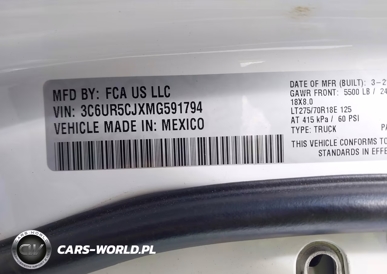 2021 Ram 2500 Tradesman 4X4 6'4 Box VIN:3C6UR5CJXMG591794 - 9