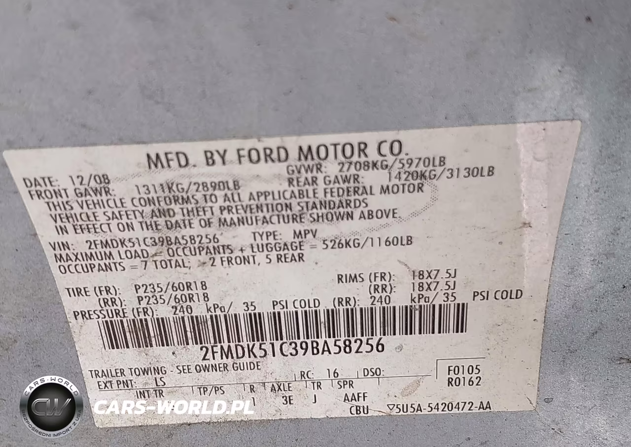 2009 Ford Flex Se VIN:2FMDK51C39BA58256 - 9