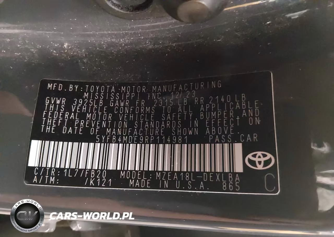 2024 Toyota Corolla Le VIN:5YFB4MDE9RP114981 - 9