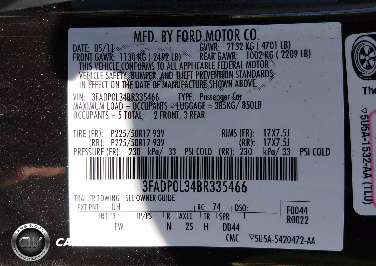 2011 Ford Fusion Hybrid VIN:3FADP0L34BR335466 - 9