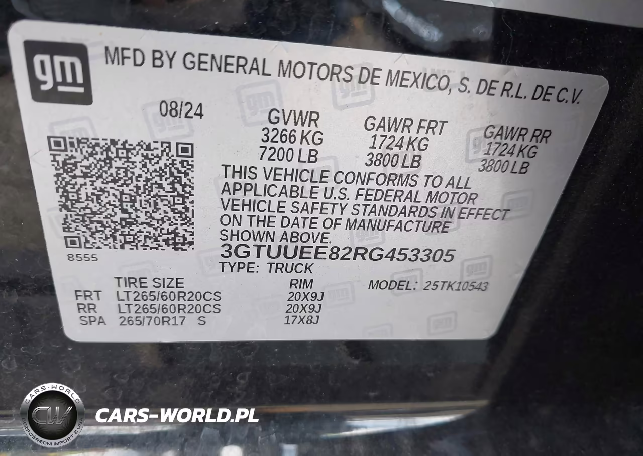 2024 GMC Sierra 1500 4Wd Short Box At4 VIN:3GTUUEE82RG453305 - 9