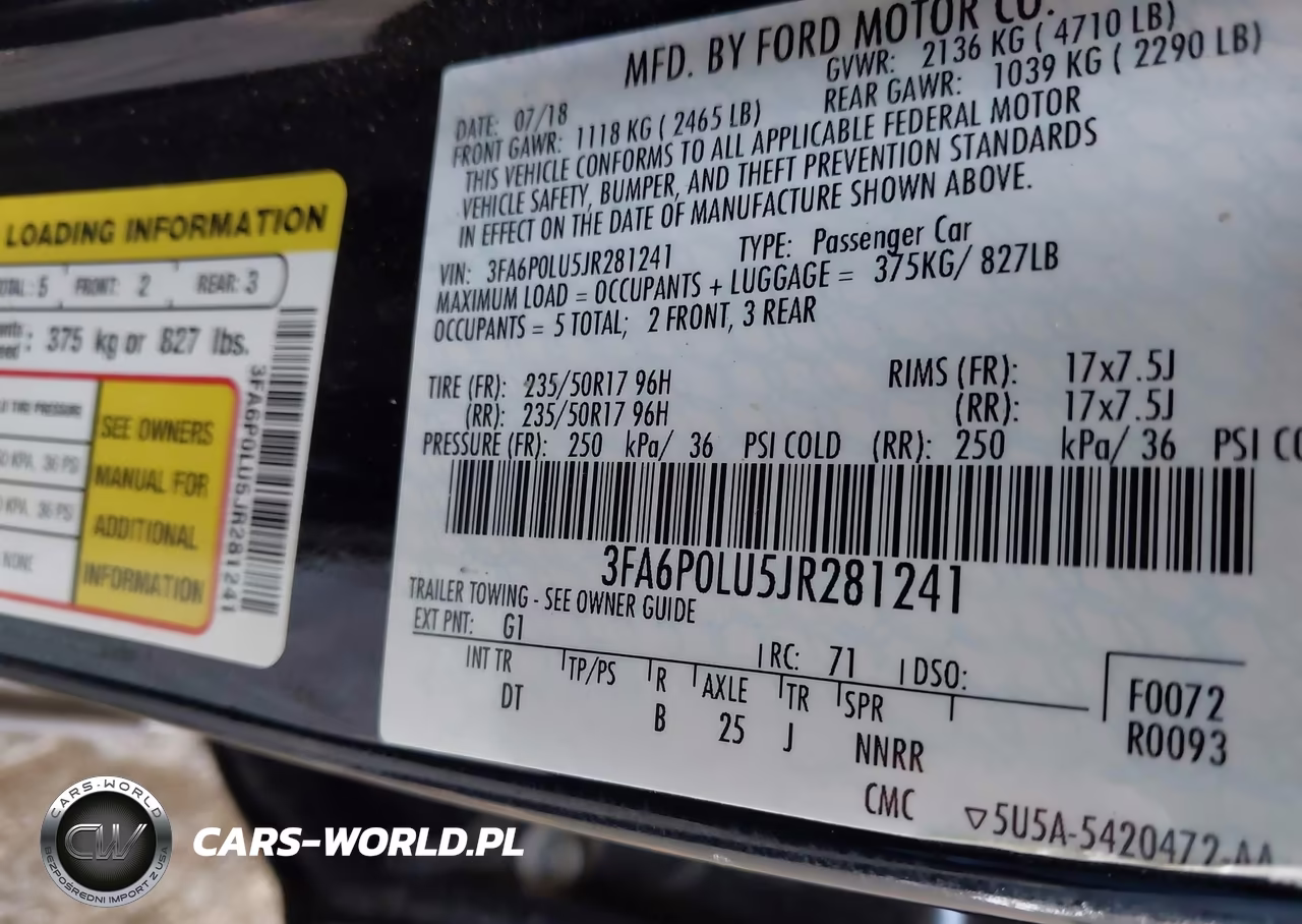 2018 Ford Fusion Hybrid Se VIN:3FA6P0LU5JR281241 - 9