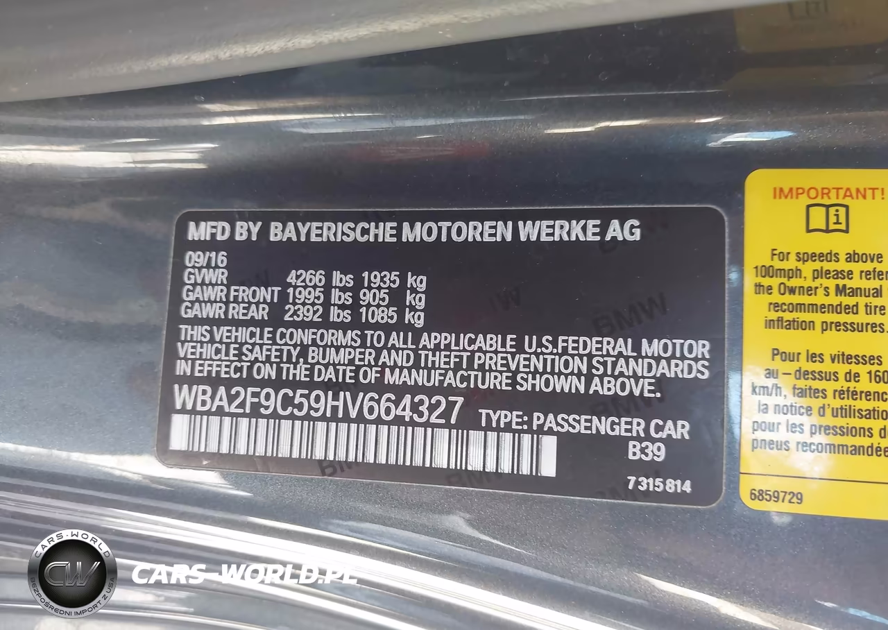 2017 BMW 230I VIN:WBA2F9C59HV664327 - 9