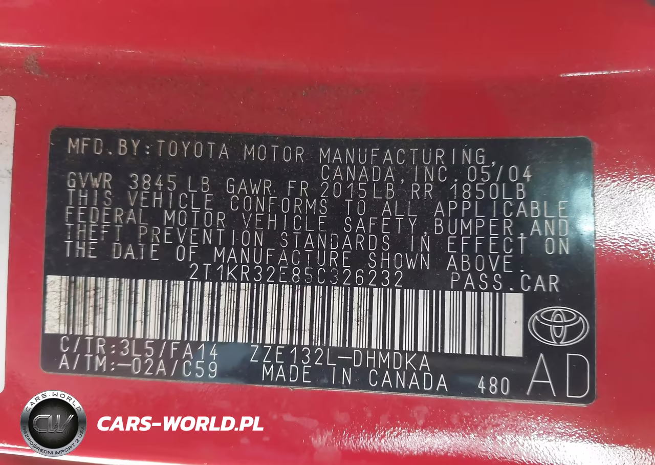 2005 Toyota Matrix Xr VIN:2T1KR32E85C326232 - 9