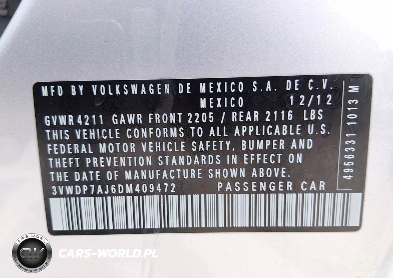 2013 Volkswagen Jetta 2.5L Se VIN:3VWDP7AJ6DM409472 - 9