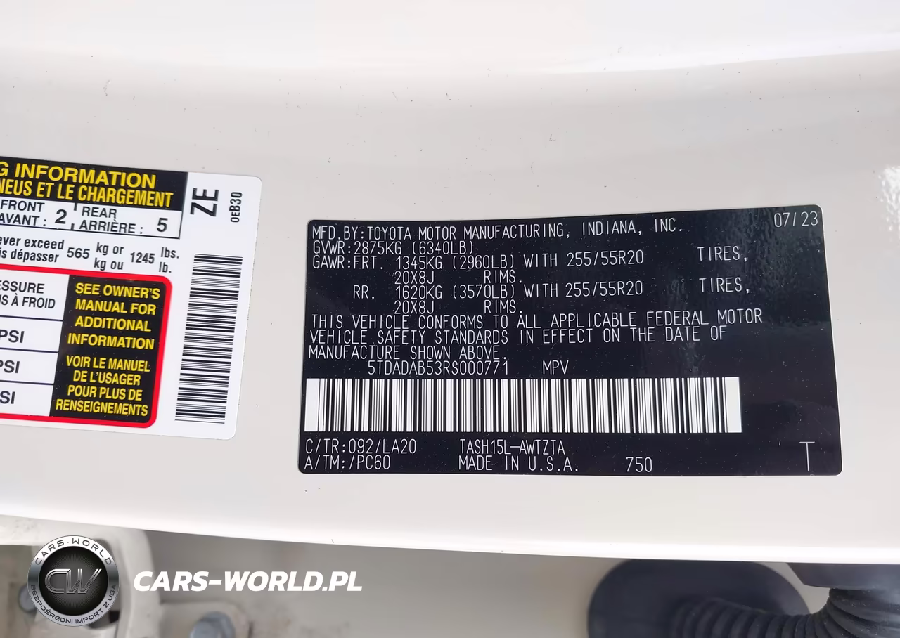 2024 Toyota Grand Highlander Hybrid Platinum Max VIN:5TDADAB53RS000771 - 9