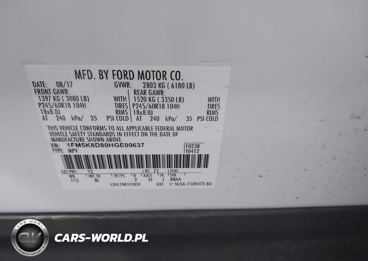 2017 Ford Explorer Xlt VIN:1FM5K8D80HGE00637 - 9