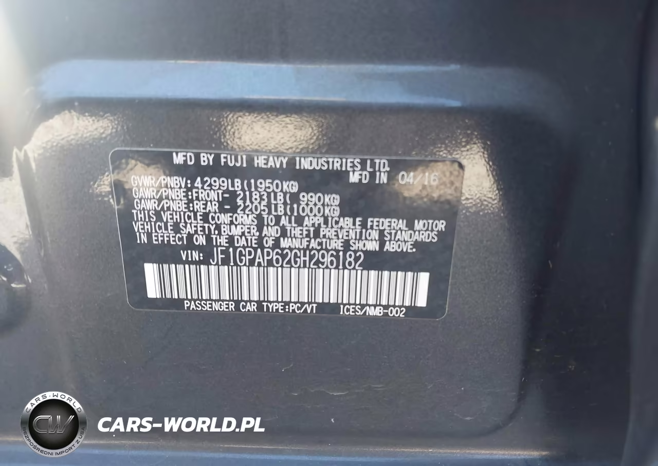 2016 Subaru Impreza 2.0I Sport Premium VIN:JF1GPAP62GH296182 - 9