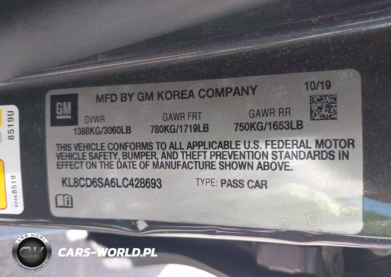 2020 Chevrolet Spark Fwd 1Lt Automatic VIN:KL8CD6SA6LC428693 - 9