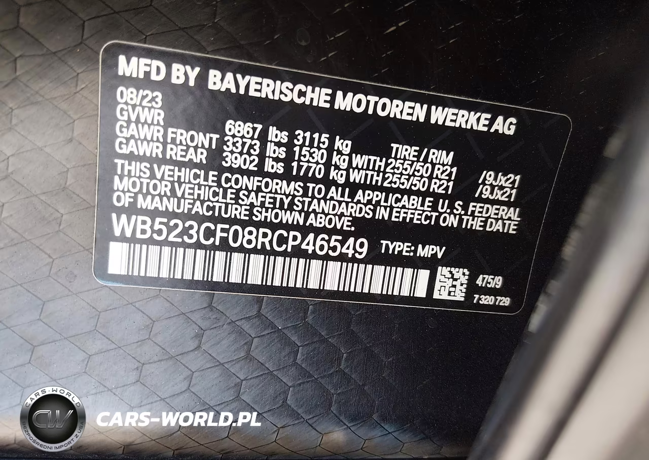 2024 BMW Ix xDrive50 VIN:WB523CF08RCP46549 - 9