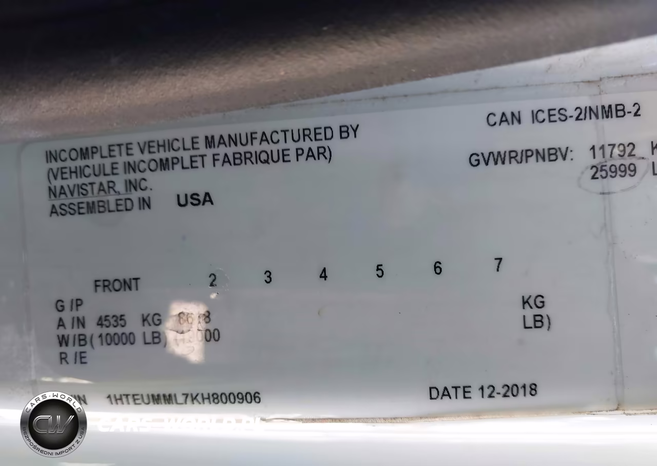 2019 International Mv VIN:1HTEUMML7KH800906 - 9