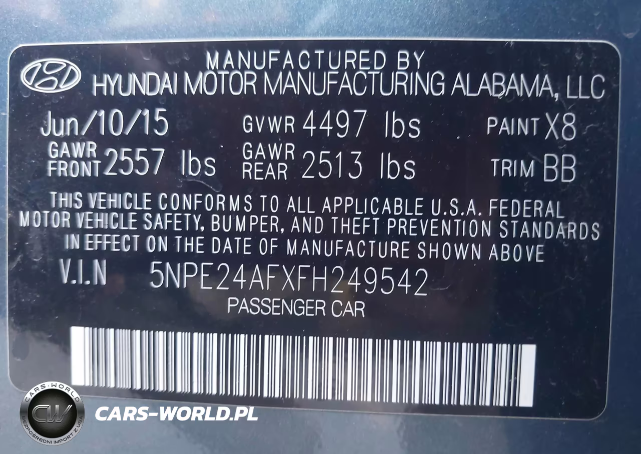 2015 Hyundai Sonata Se VIN:5NPE24AFXFH249542 - 9