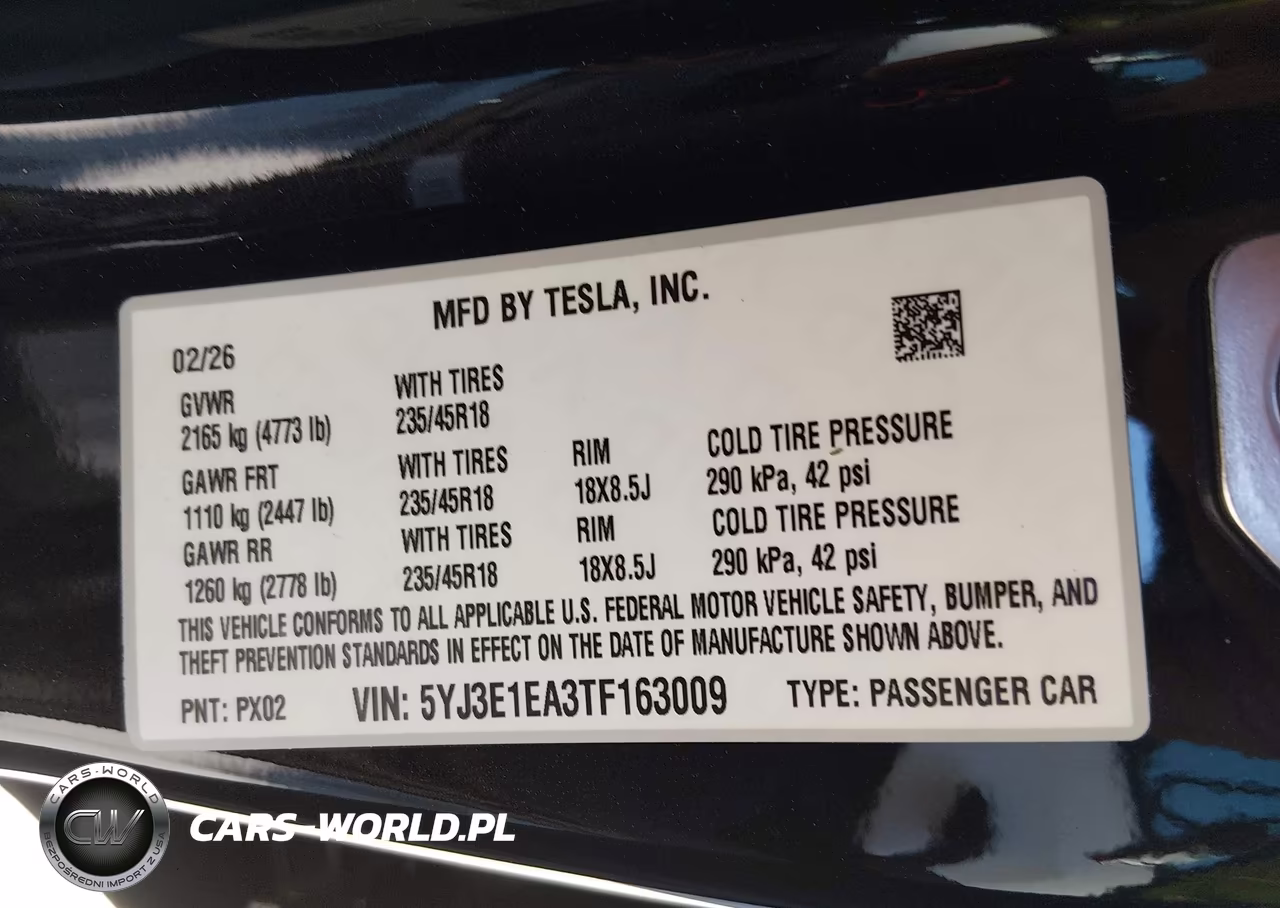 2026 Tesla Model 3 Premium Rear-Wheel Drive-Rear-Wheel Drive VIN:5YJ3E1EA3TF163009 - 9
