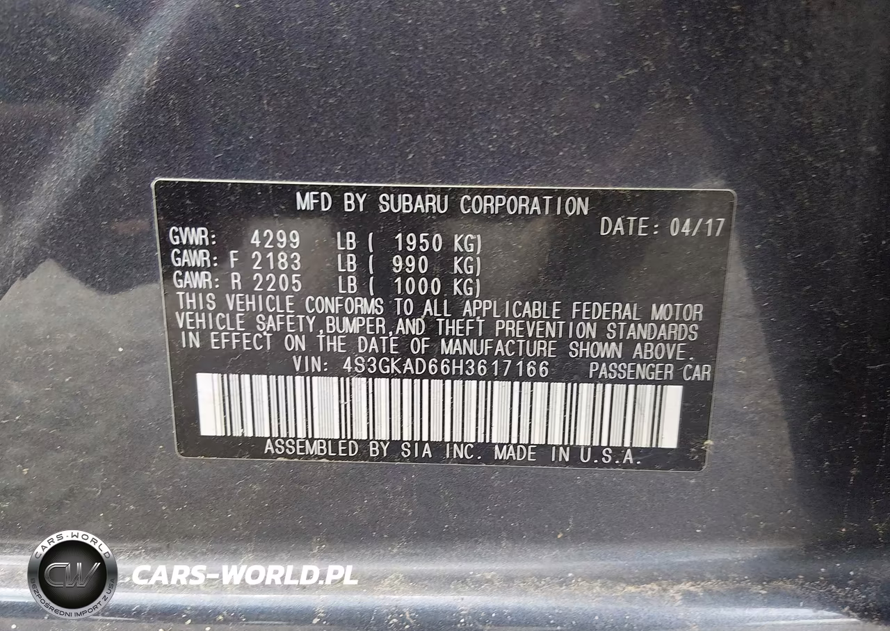 2017 Subaru Impreza 2.0I Premium VIN:4S3GKAD66H3617166 - 9