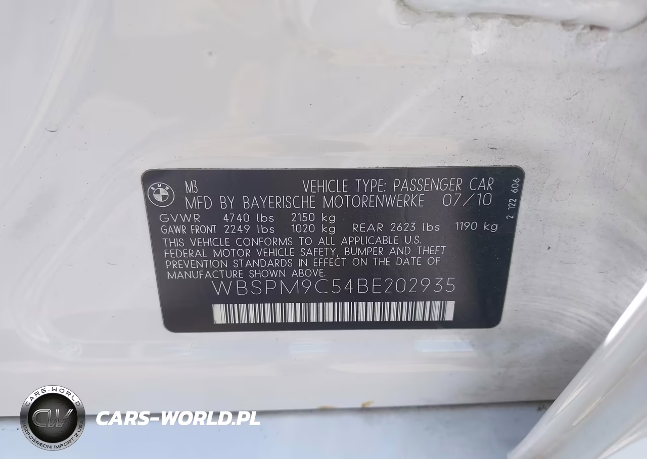 2011 BMW M3 VIN:WBSPM9C54BE202935 - 9