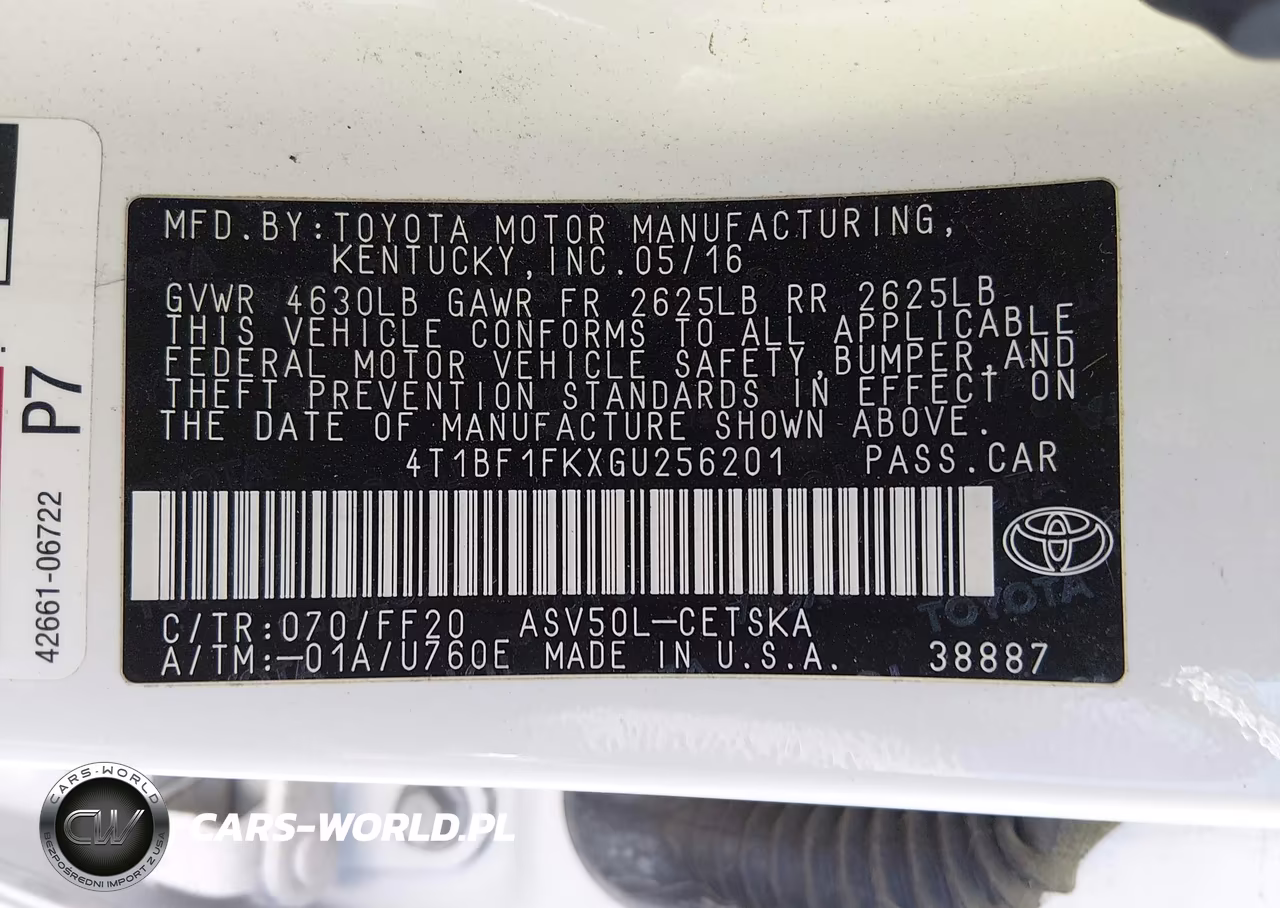 2016 Toyota Camry Se VIN:4T1BF1FKXGU256201 - 9