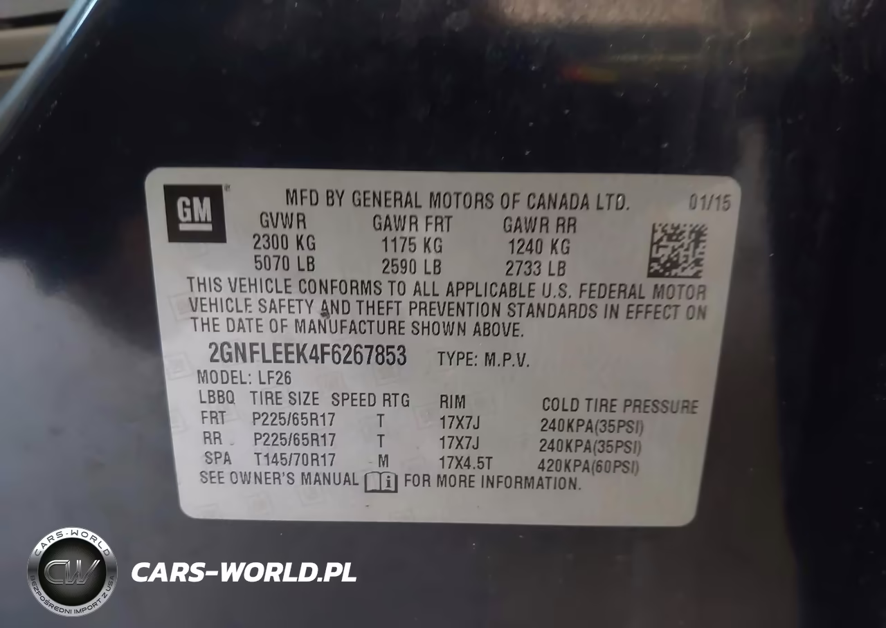 2015 Chevrolet Equinox Ls VIN:2GNFLEEK4F6267853 - 9