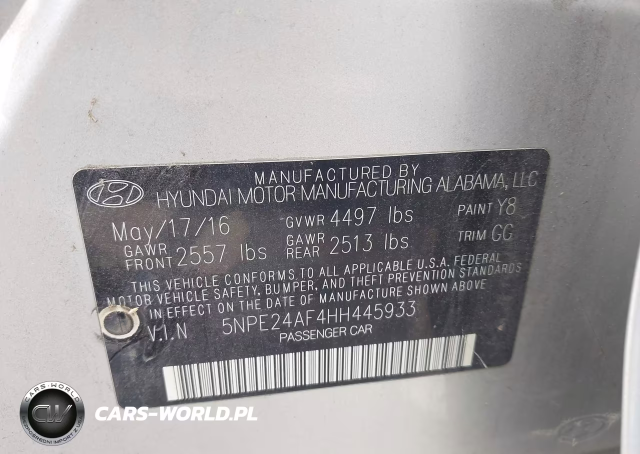 2017 Hyundai Sonata VIN:5NPE24AF4HH445933 - 9