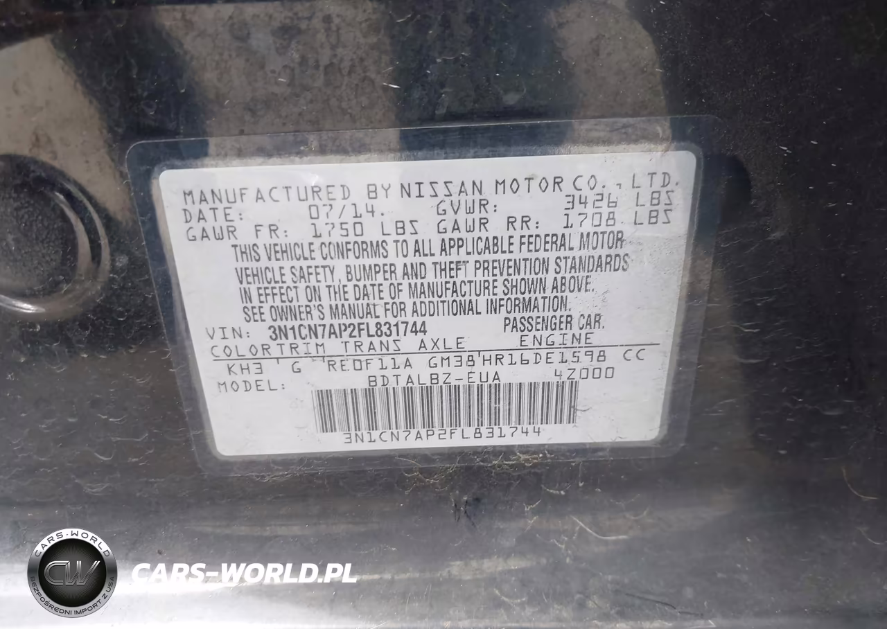 2015 Nissan Versa 1.6 Sv VIN:3N1CN7AP2FL831744 - 9