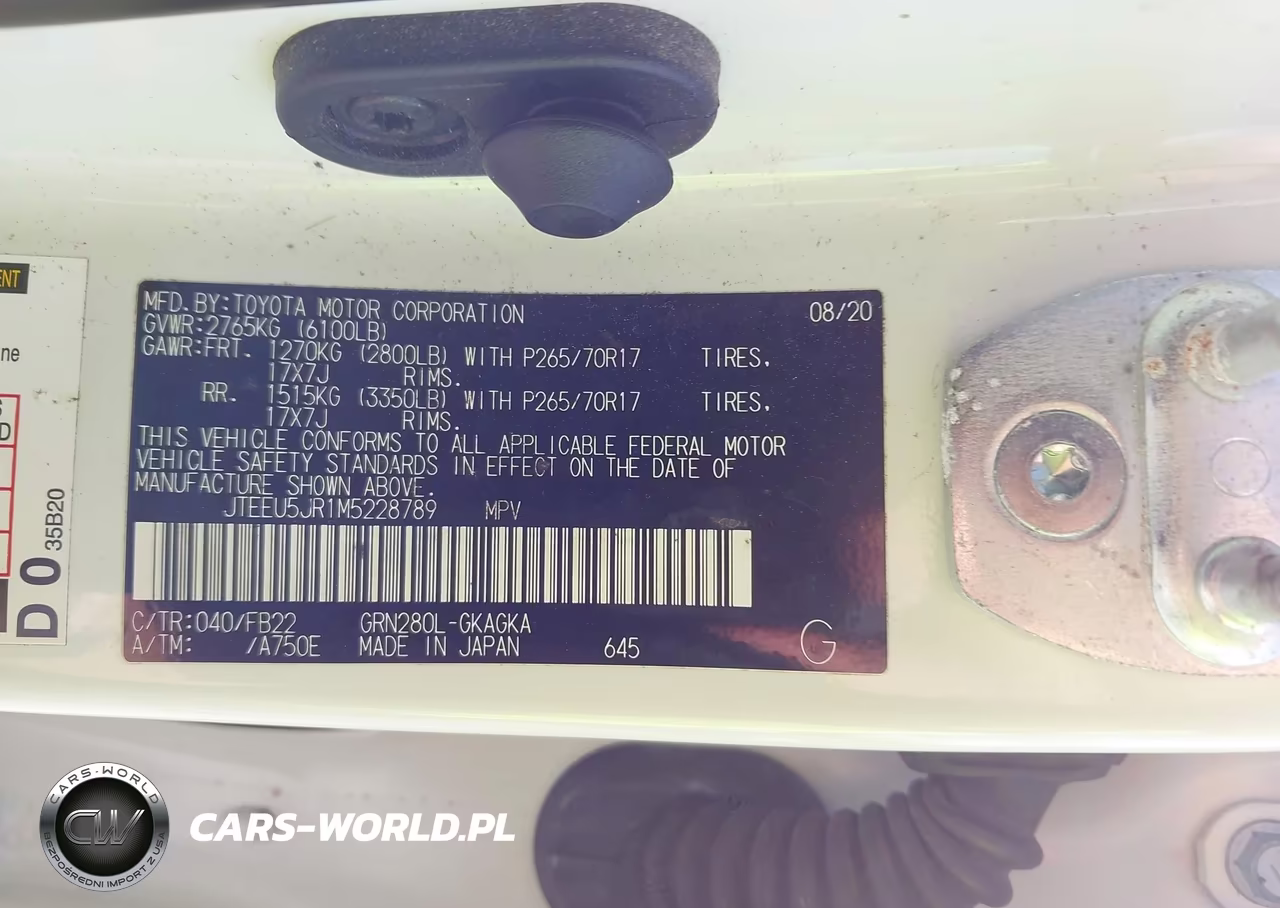 2021 Toyota 4Runner Sr5 VIN:JTEEU5JR1M5228789 - 9