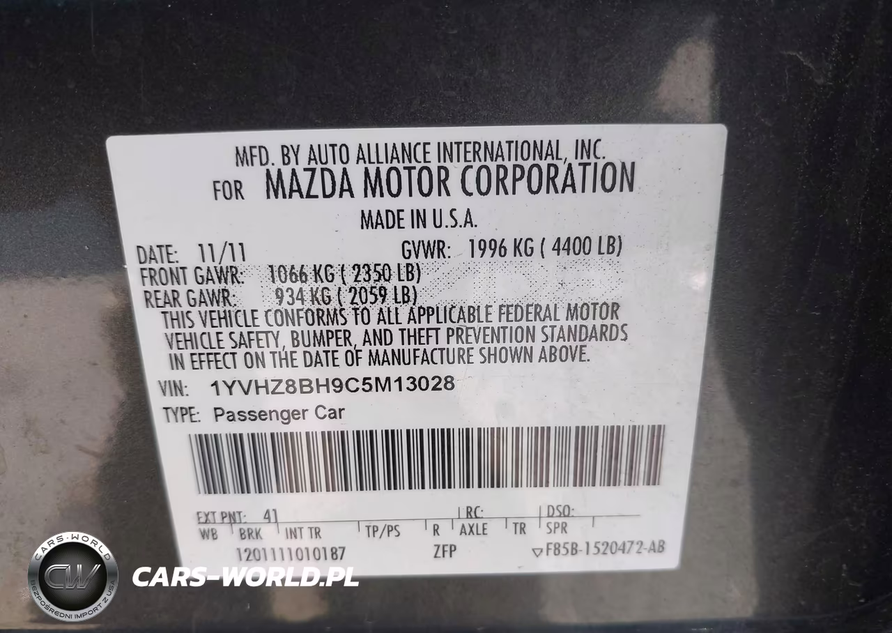2012 Mazda Mazda6 I Sport VIN:1YVHZ8BH9C5M13028 - 9