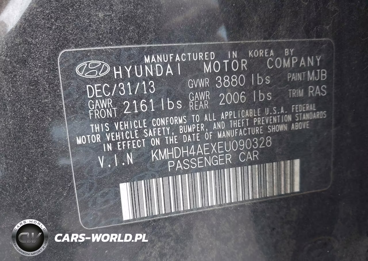 2014 Hyundai Elantra Se VIN:KMHDH4AEXEU090328 - 9