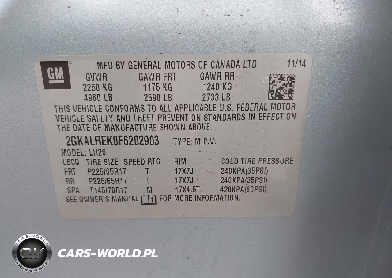 2015 GMC Terrain Sle-2 VIN:2GKALREK0F6202903 - 9