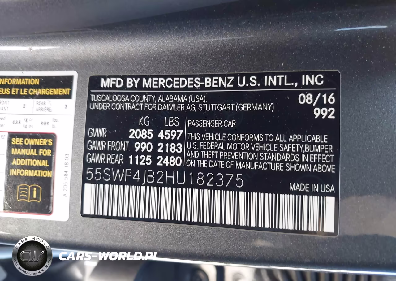 2017 Mercedes-Benz C 300 VIN:55SWF4JB2HU182375 - 9