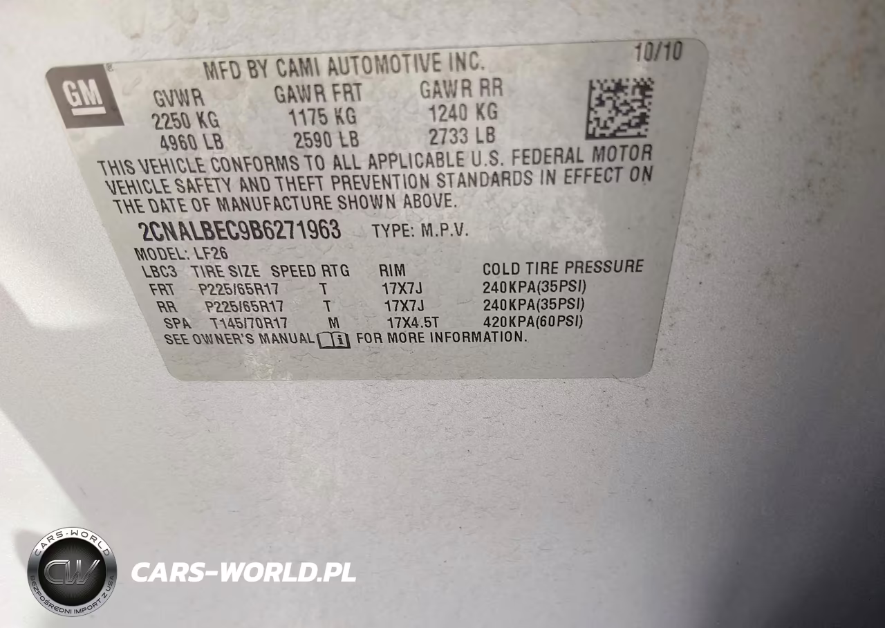 2011 Chevrolet Equinox Ls VIN:2CNALBEC9B6271963 - 9