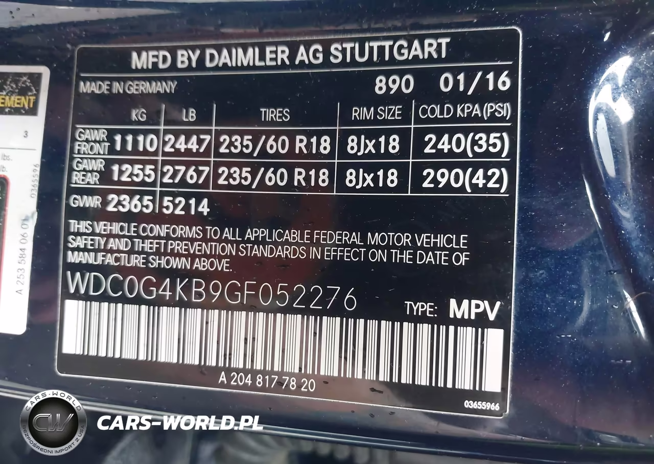 2016 Mercedes-Benz Glc 300 4Matic VIN:WDC0G4KB9GF052276 - 9