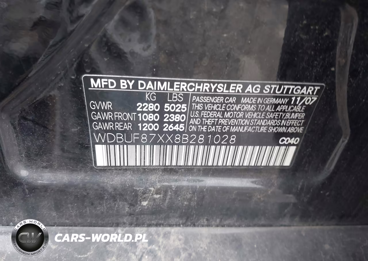 2008 Mercedes-Benz E 350 4Matic VIN:WDBUF87XX8B281028 - 9
