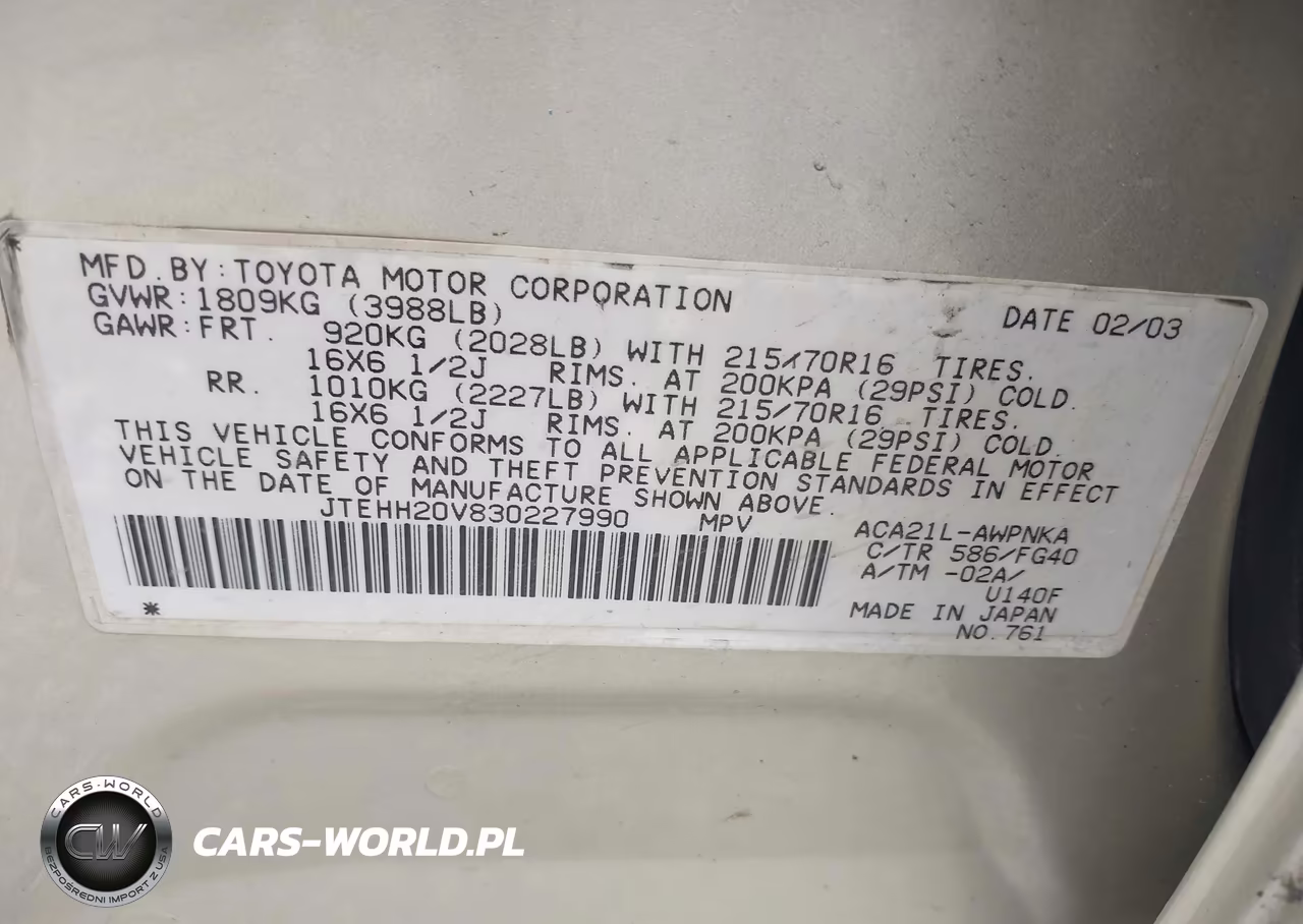 2003 Toyota Rav4 VIN:JTEHH20V830227990 - 9
