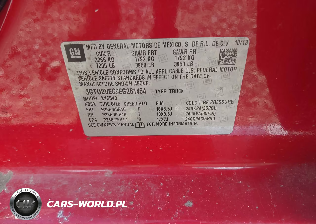2014 GMC Sierra 1500 Slt VIN:3GTU2VEC9EG261464 - 9