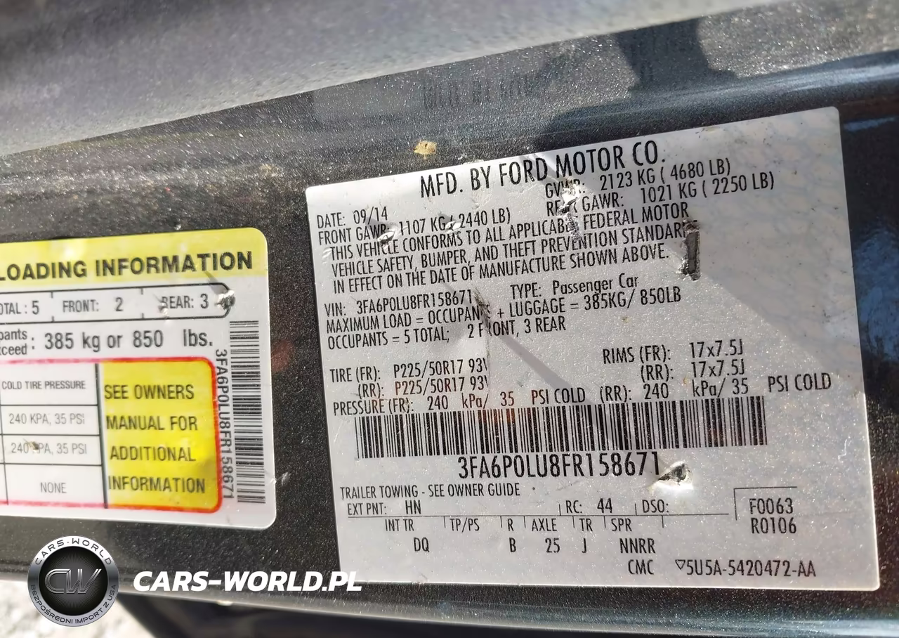 2015 Ford Fusion Hybrid Se VIN:3FA6P0LU8FR158671 - 9