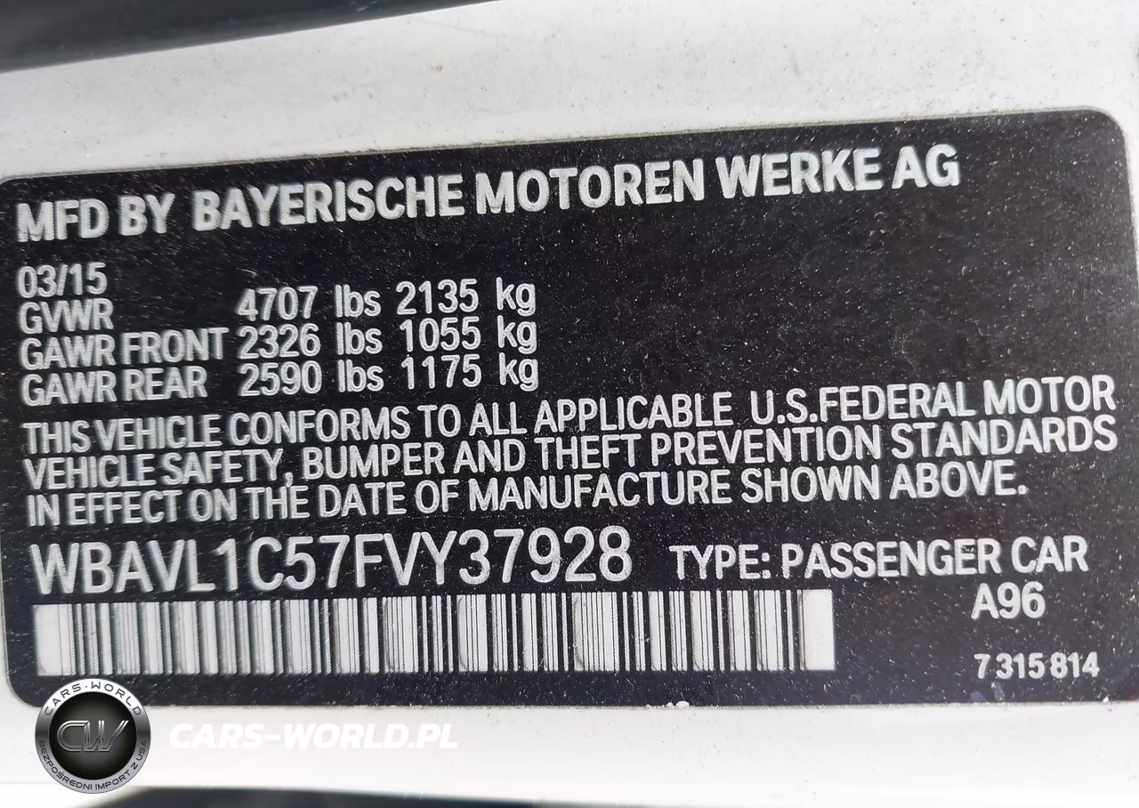 2015 BMW X1 xDrive28I VIN:WBAVL1C57FVY37928 - 9
